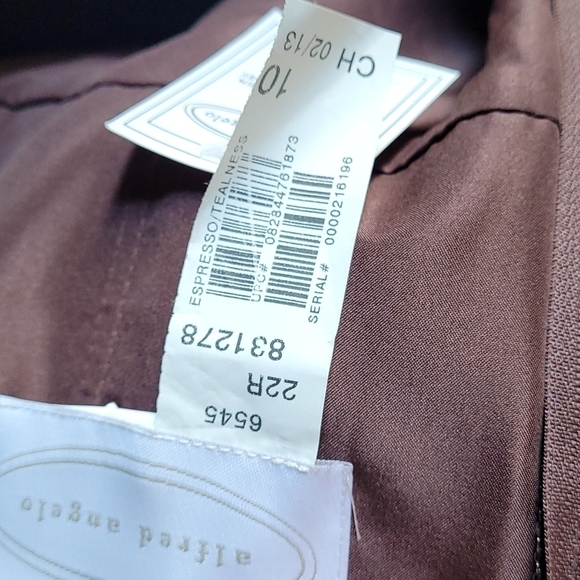 Alfred Angelo Espresso Teal Espresso Halter Ball Gown 10 - Picture 9 of 9